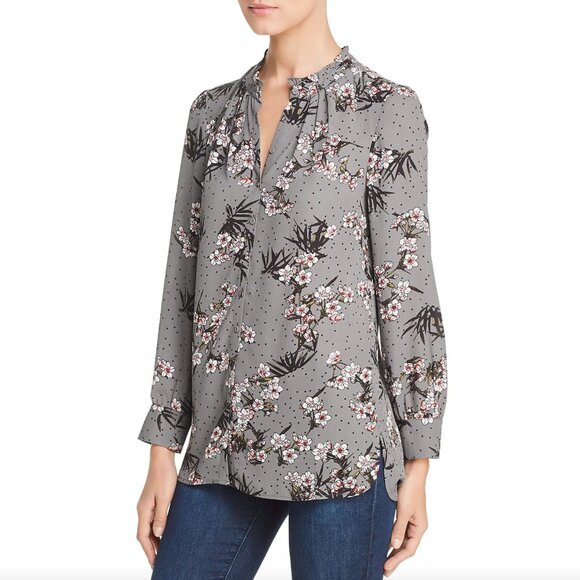 NWT Daniel Rainn Floral Dot Blouse - Picture 1 of 7